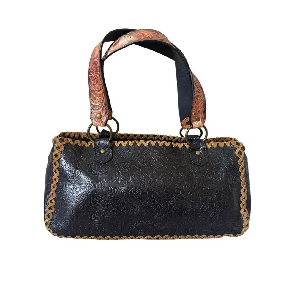 Santi Embossed Floral Western Y2K shoulder bag - Picture 3 of 16